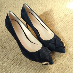 Cole Haan bow suede heels